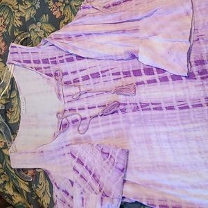 Avon Tie-Dye Cold Shoulder Top